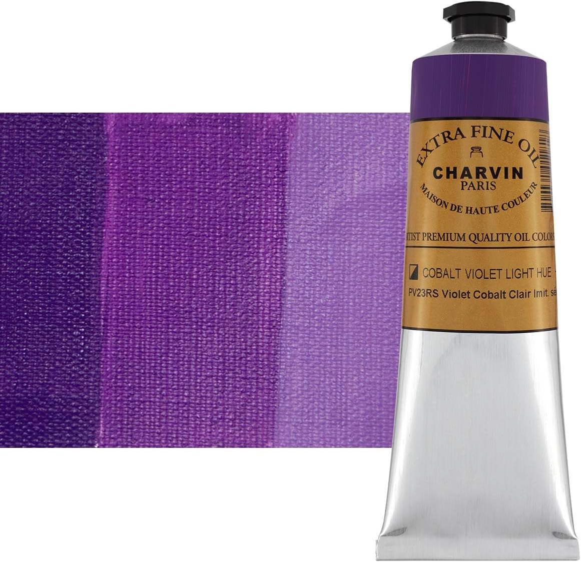 Charvin Extra Fine Oil Paint, Cobalt Violet Light Hue 150 ml - Triple-Milled, Rich Texture, Poppy Oil-Based, Light-Fast, Handmade, Archival Quality