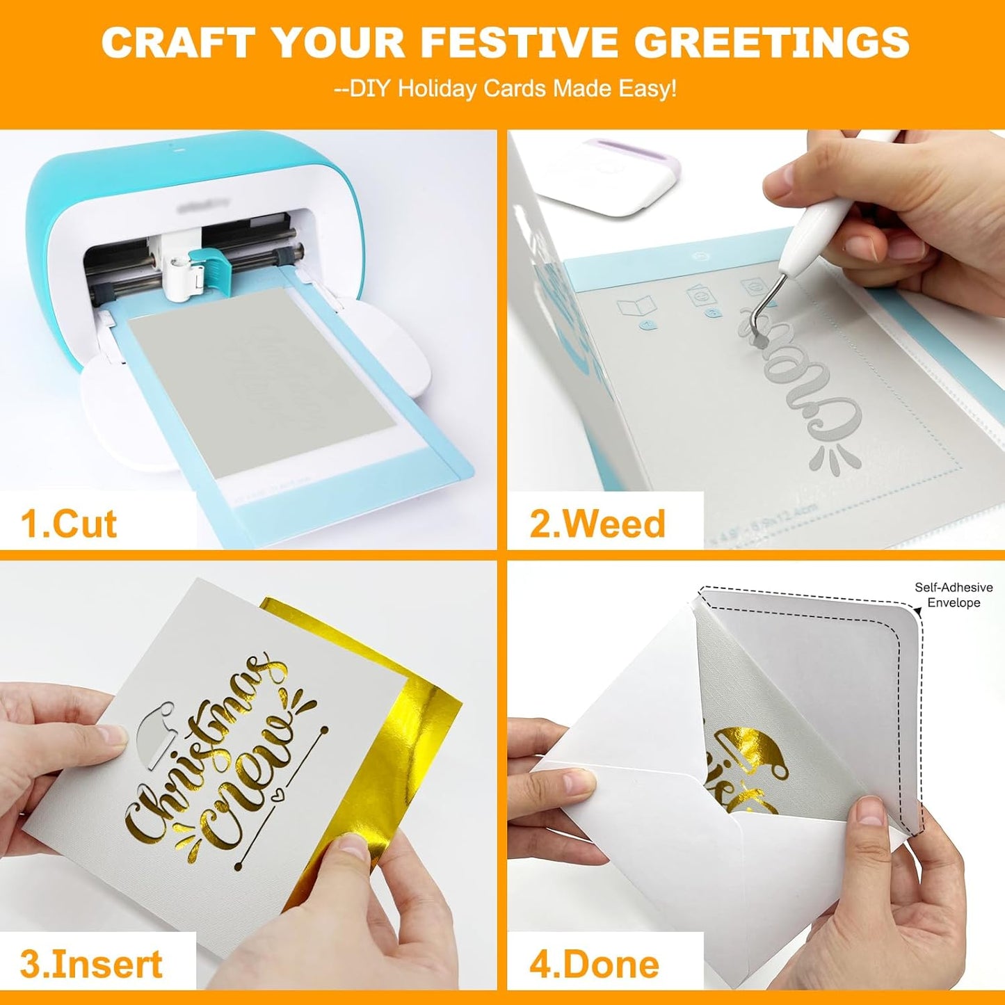 The All-in-One Accessories Bundle for Joy-Accessories and Supplies Include Card Kit,Vinyl Sheets,Joy Mat and Weeding Tools