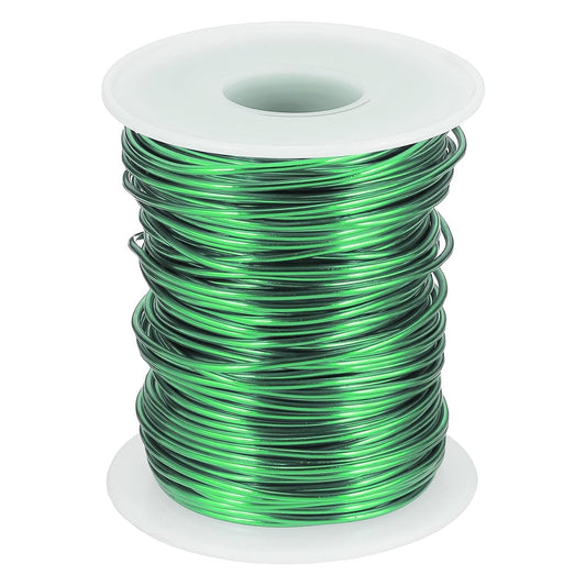 uxcell 16 Gauge / 1.5mm Anodized Aluminum Wire for Jewelry Craft Making, 102 Feet Bendable Flexible Wire for DIY Home Decor Gardening Sculpture, Green