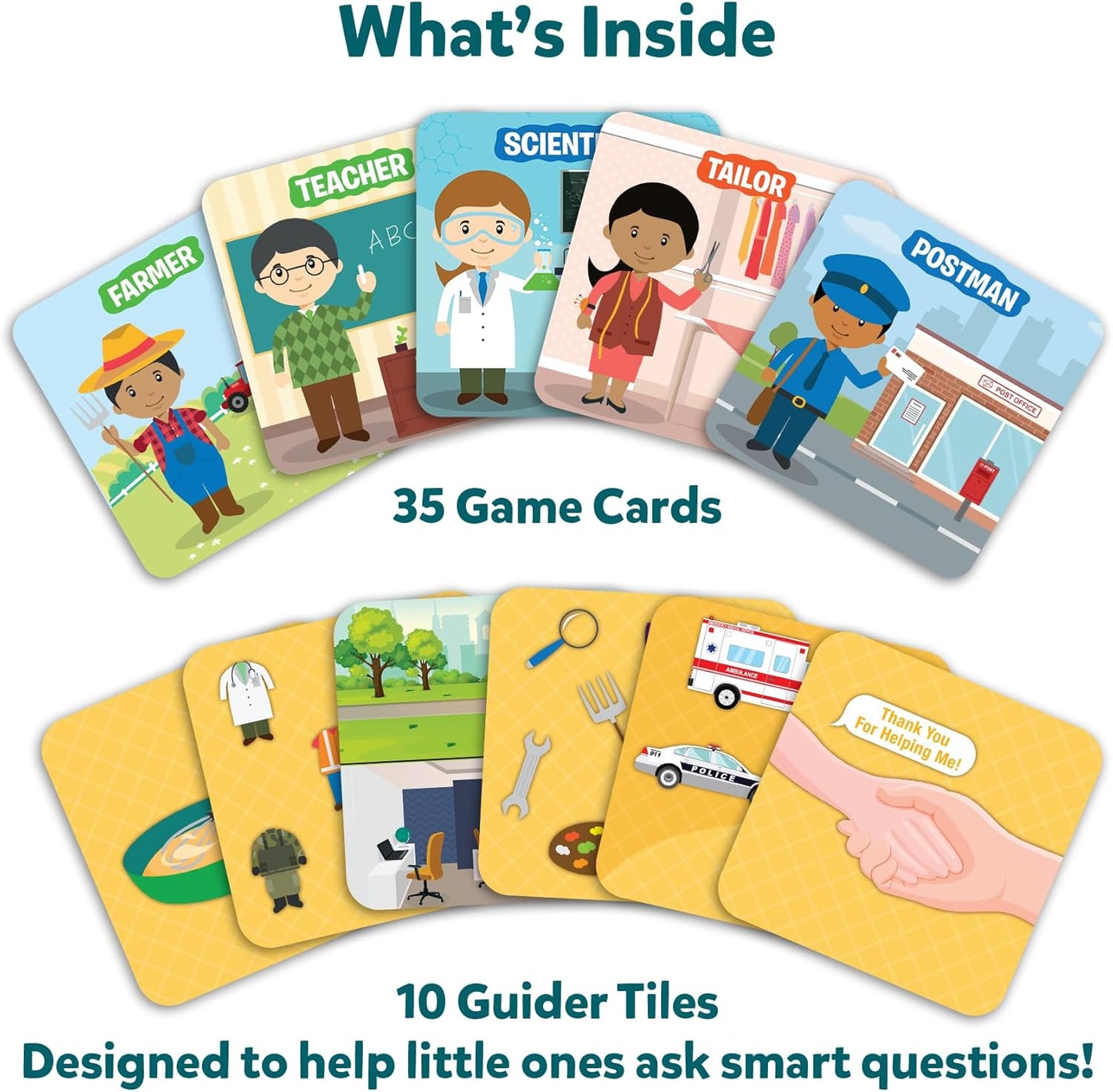 Skillmatics Guess in 10 Junior Community Helpers for Boys, Girls, and Families Who Love Card Games, Board Games & Educational Toys, Travel Friendly, Gifts for Ages 3, 4, 5, 6