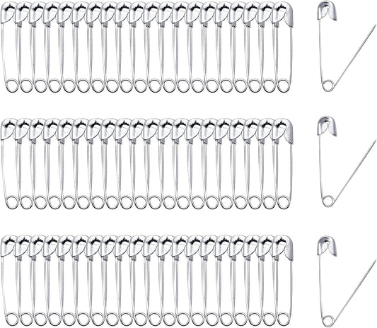 500 PCS 22mm / 7/8 Inch Safety Pins Heavy Duty Quilting Pins, Small Safety Pins Size 0, Silver Metal Sewing Pins, Mini Safety Pins for DIY Crafts Jewelry Making Baby Clothing (Nickel Plated)