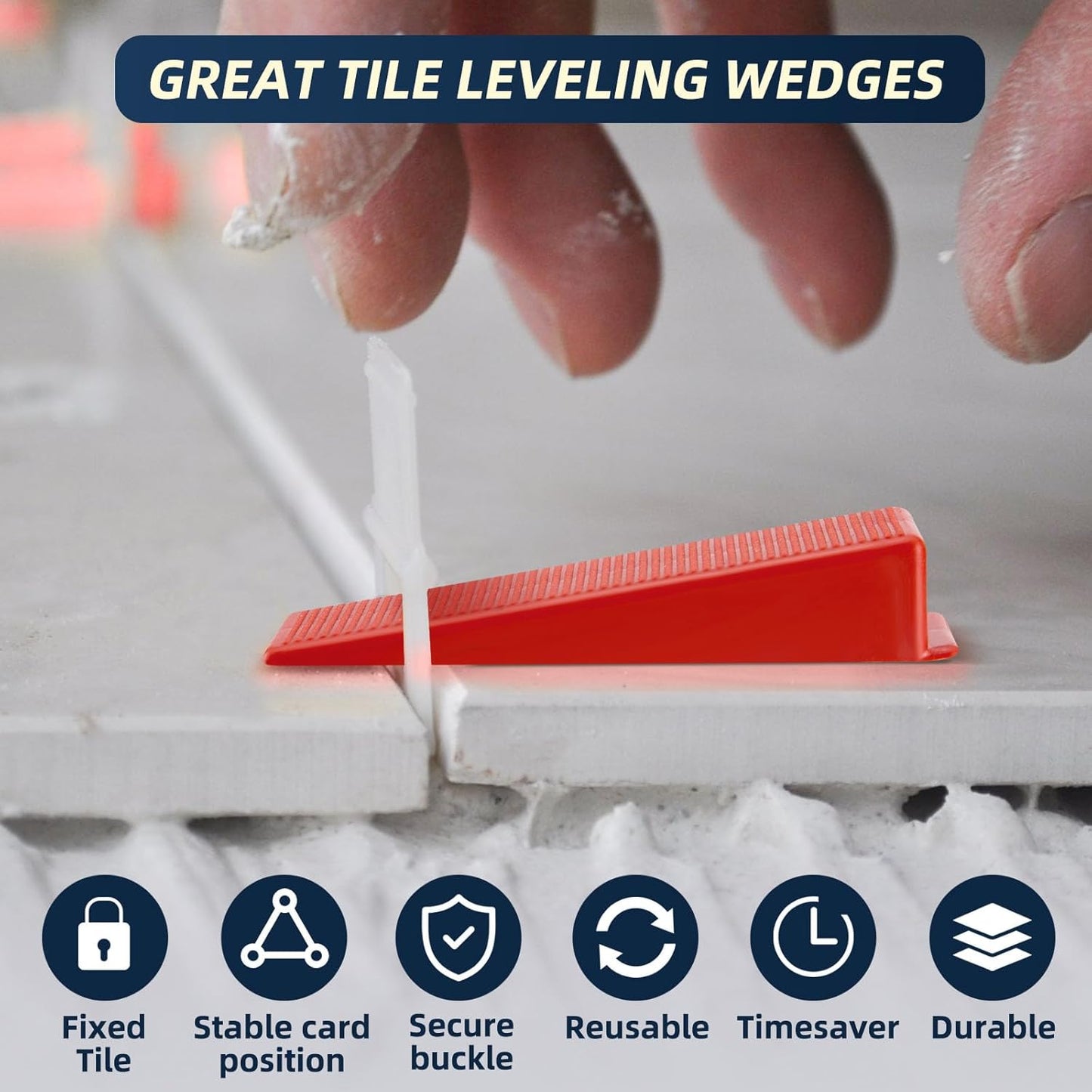 Tile Leveling System with Plier and Rubber Mallet, 1500 Pcs Tile Spacers Clips 200 Pcs Reusable Wedges, Leveler Tool Set for DIY Professional Ceramic Tile and Stone Installation (1/16 Inch)