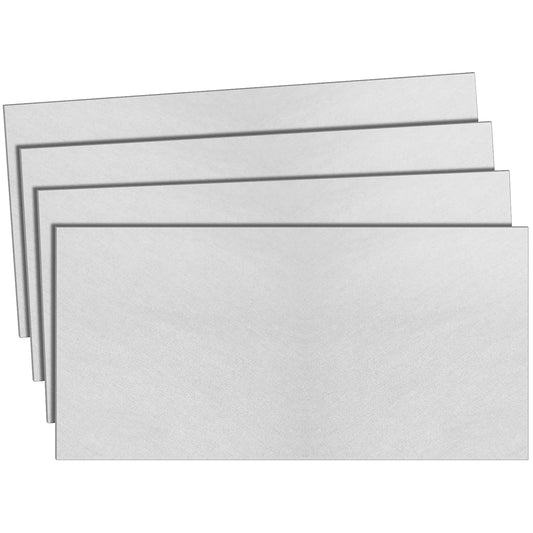 Zonon 4 Pcs 20 Gauge Steel Sheet Metal Cold Roll Steel Sheet 12" x 6" x 0.032" Weldable Metal Roll Steels Plate for DIY Craft Projects Home Auto, Easy to Shape, Weld, Cut and Form