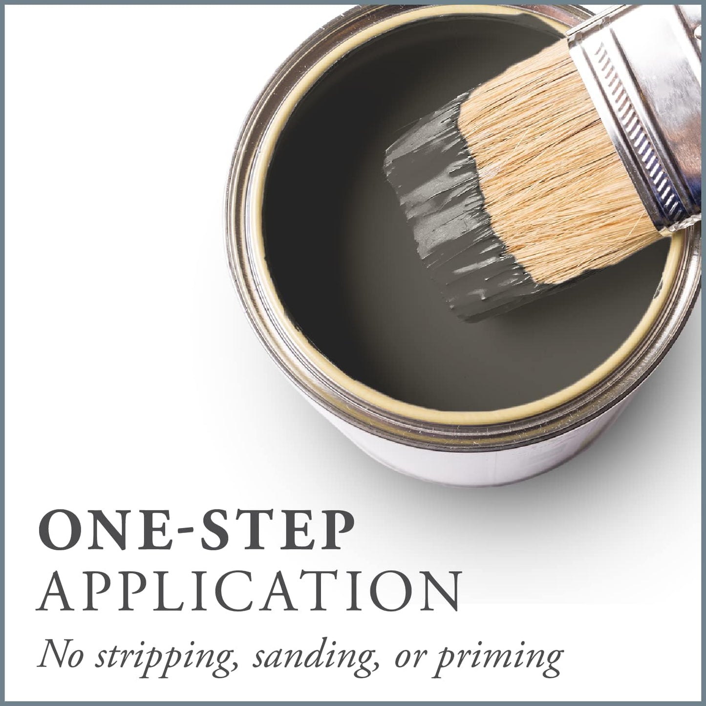AMY HOWARD AT HOME Chalk-Based One Step Paint for Furniture, Cabinetry, Decor, Finish, and More | No Stripping, Sanding, or Priming | Dark Base | 16 Ounce | Graphite