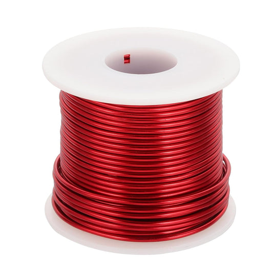 MECCANIXITY 12 Gauge Anodized Aluminum Craft Wire Bendable Bonsai Training Wire 98 Feet 2mm for Sculpting Crafts Wreath Floral Beading Jewelry Making, Red