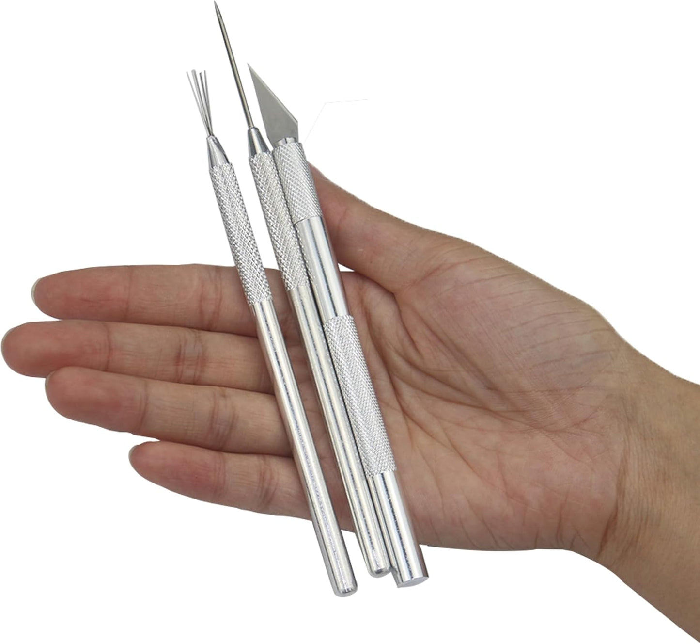 3 in 1 Clay Needle Tools Sculpting Ceramics Pottery Carving Tools for Model Clay Supplies, Ceramic & Pottery Tools Includes Sculpture Feather Pin Carving Knife Needle Texture Tools, LXLVOUEG