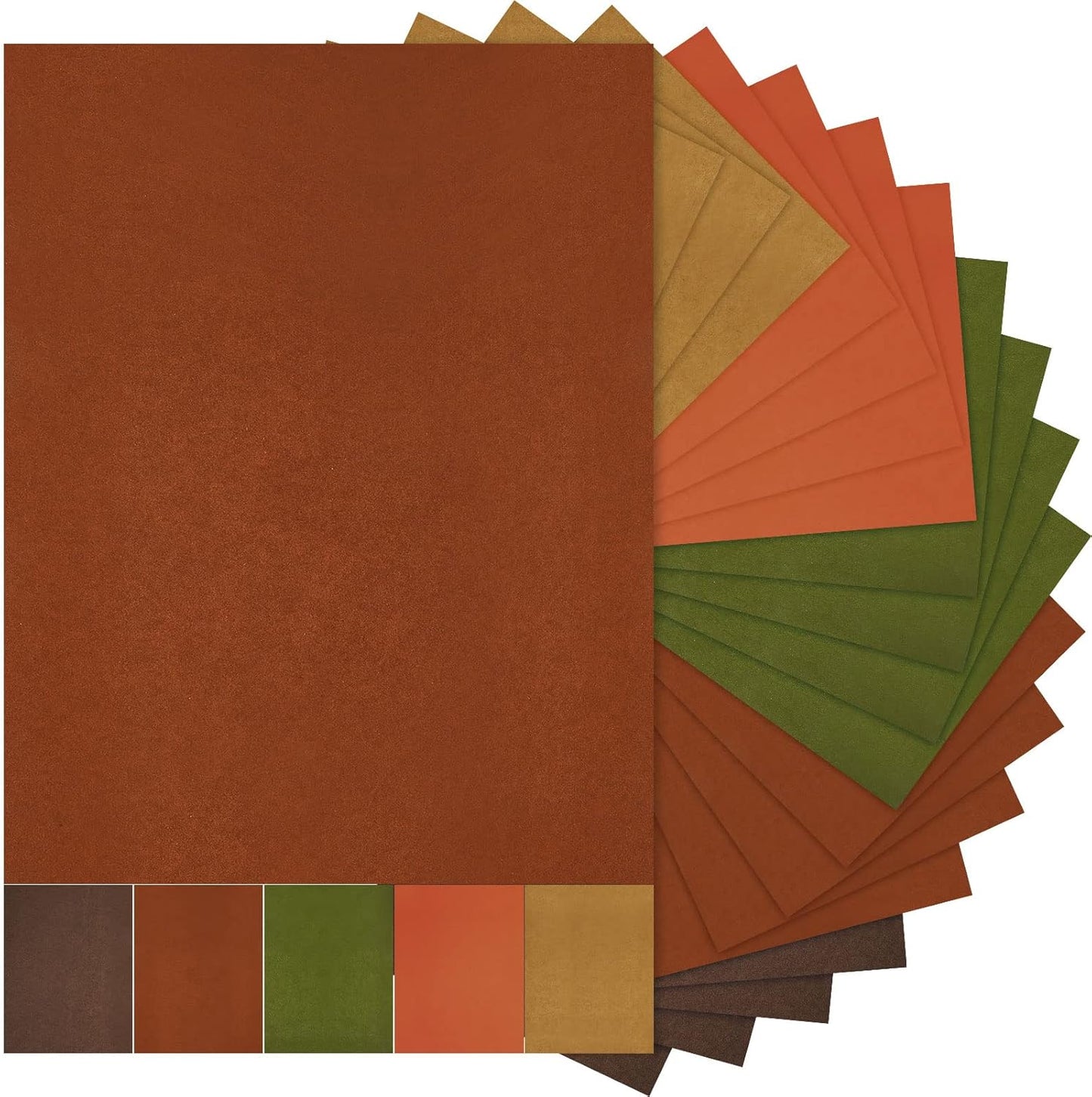 Sinmoe 100 Sheets 5 Shades Cardstock Paper 8.5 x 11 Inches 180gsm Solid Core Printer Paper for Scrapbooking DIY Arts Crafts Making Office Home Supplies(Autumn Color)