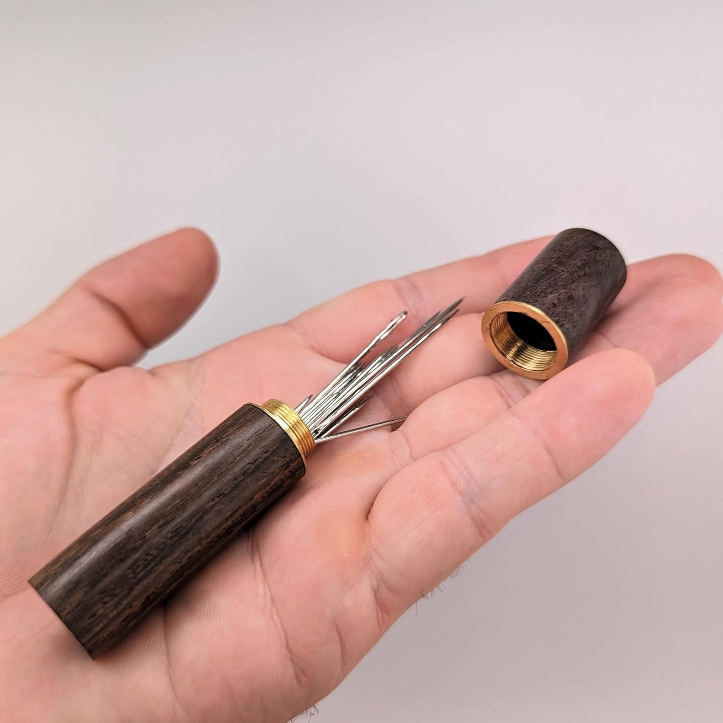 Comfortable Soft Thimble | THIK-Grip Edition | Small (1) - Medium (1) - Large (1) | Set of Large Sturdy Sewing Needles with Holder (1)