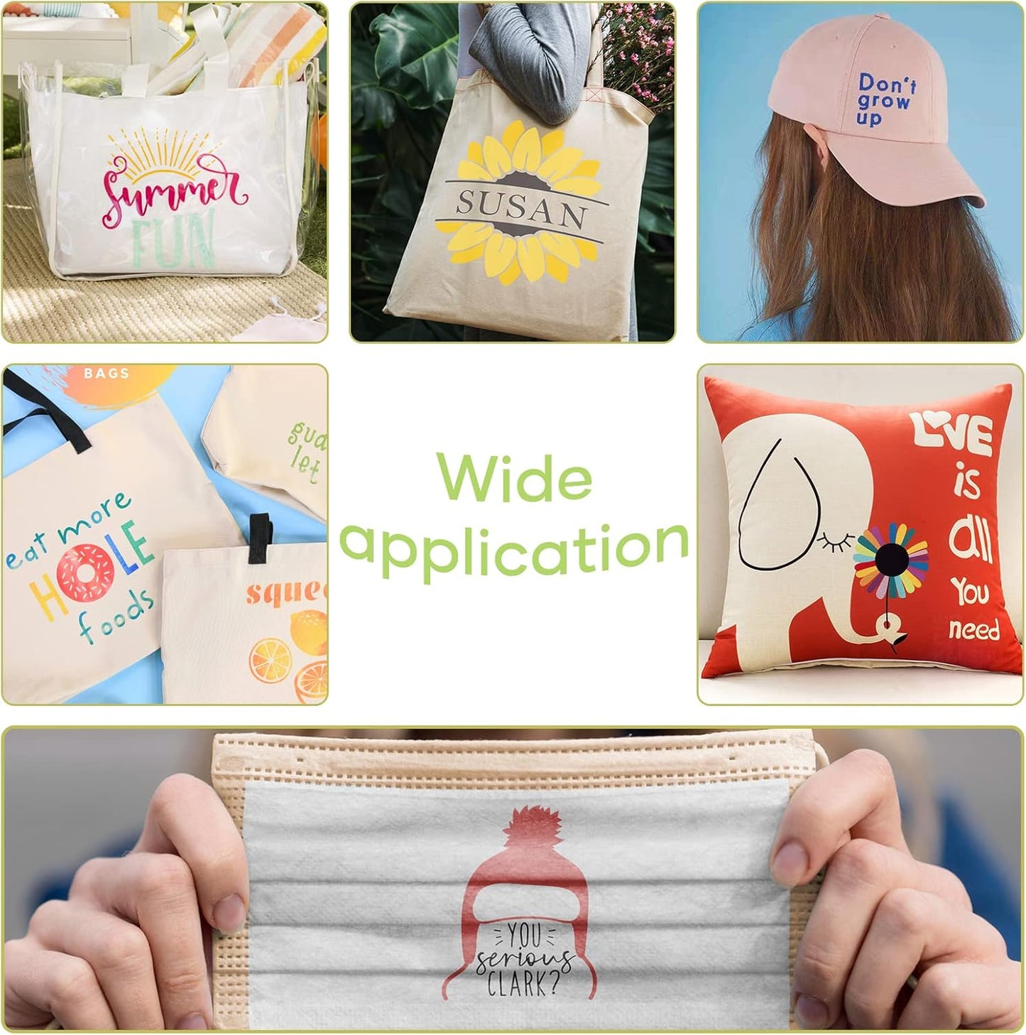 HTVRONT Black Heat Transfer Vinyl Bundle: 20 Pack 12" x 10" Black Iron on HTV for T-Shirt, Compatible with Cricut Cutting Machine, Silhouette Cameo or Heat Press Machine