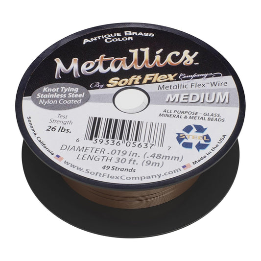 Soft Flex 49 Strand Beading Wire - Medium 0.19 Diameter - 30 Feet Nylon Design Wire