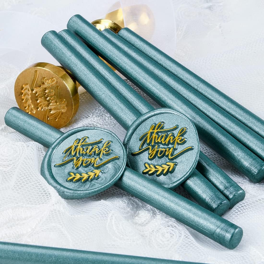 16 PCS Sealing Gun Wax Sticks in Patina Color for Stamp Seals, Fit to Mini Glue Gun