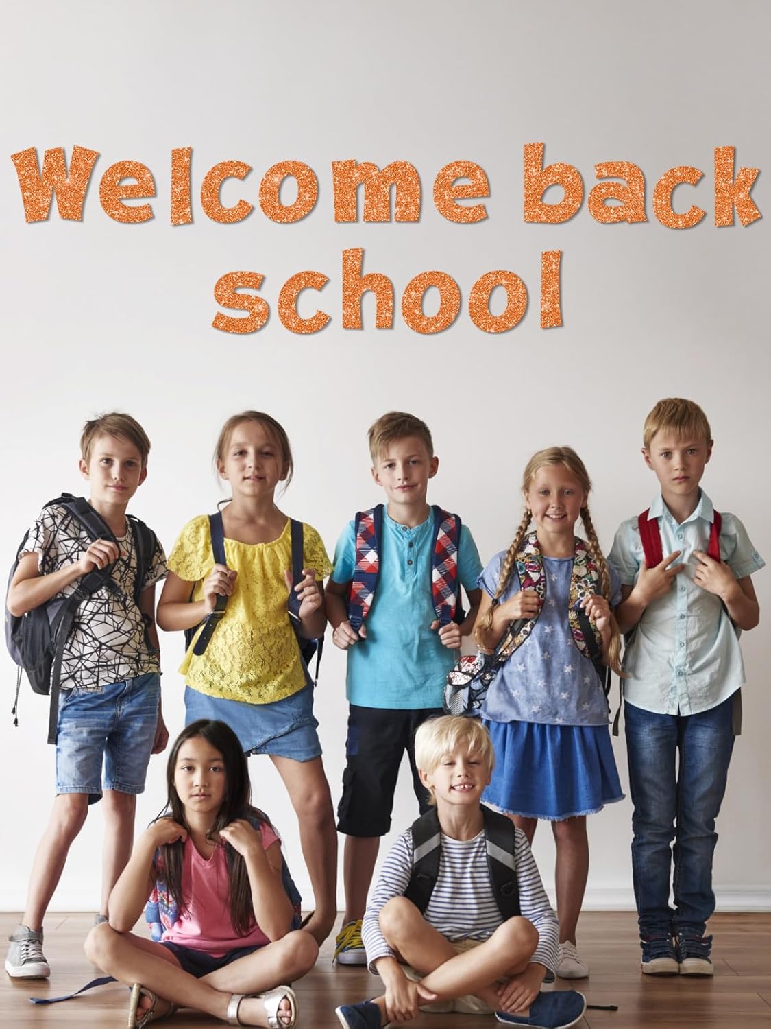 237 Pcs Glitter Bulletin Board Letters, Numbers and Punctuation, Poster Board Letters Alphabet Cut Out Cardboard Letters Accessories for Classroom Display Decorating Supplies 4inch (Orange)