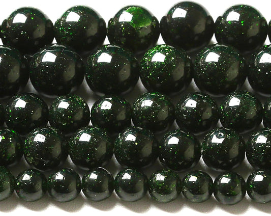 4MM 180pcs Natural Green Sandstone Energy Healing Beads Round Loose Beads for Jewelry Making Bracelet 2 Strands 32"