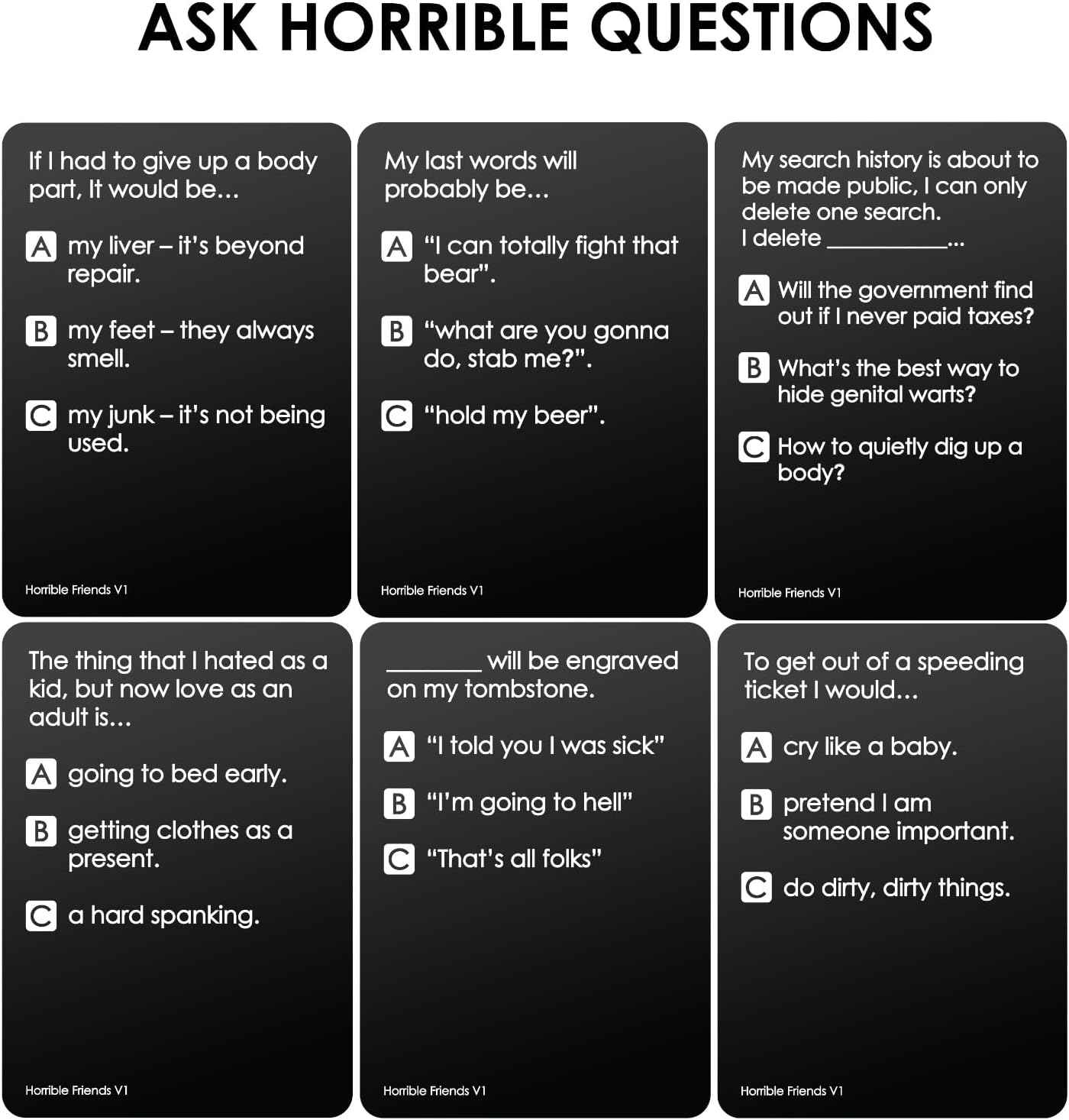 A Party Game for You and Your Awful Friends