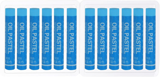 PATIKIL Sky Blue Oil Pastels, 12Pcs Soft Oil Crayons Creamy Pastels Stick Art Supplies for Art Painting Drawing Blending Graffiti for Artists Beginners