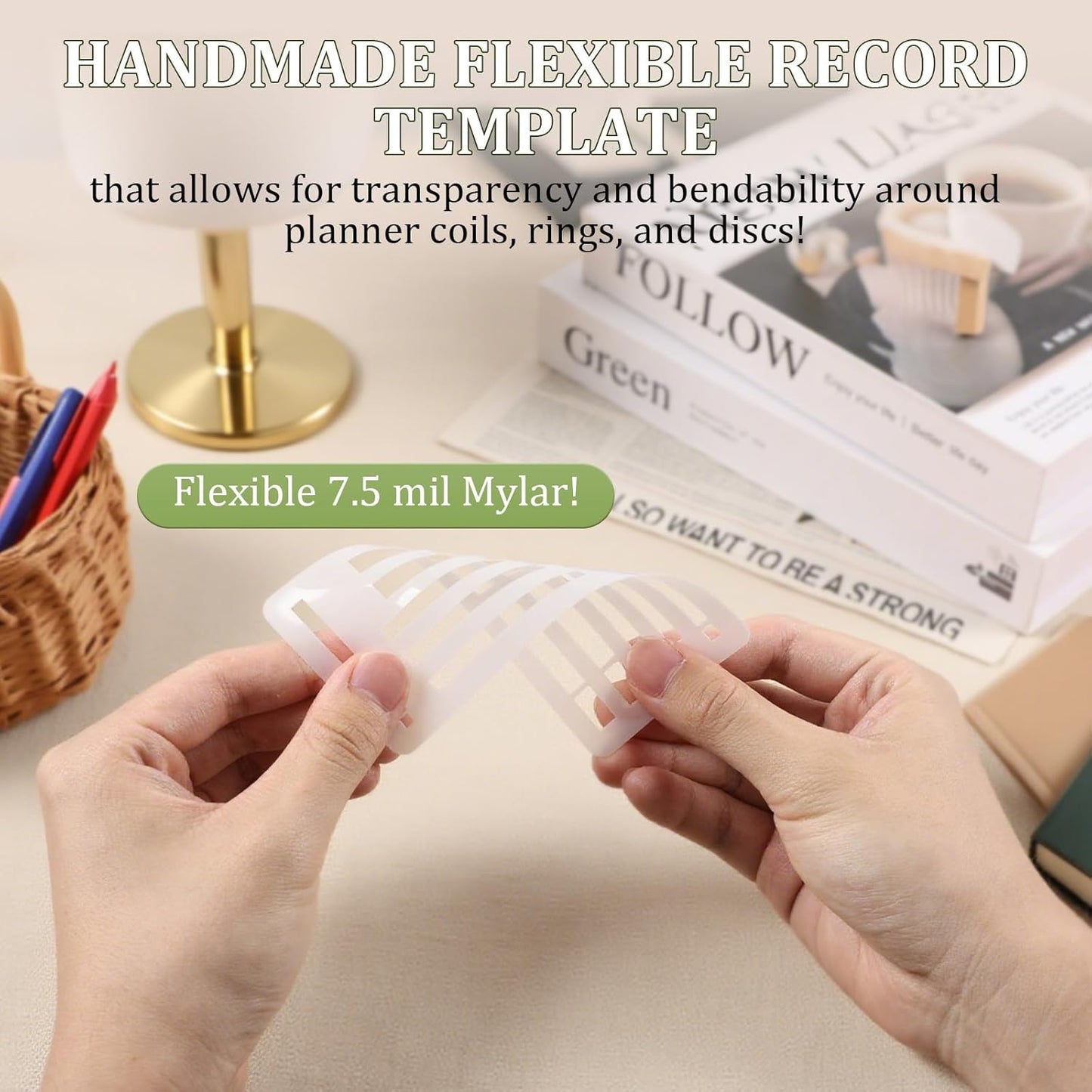 Handmade Flexible Record Template, Planner Stencil Set for Dot Grid Journals, DIY Flexible Drawing and Checklist Templates Suitable for Various Occasions (Set B)