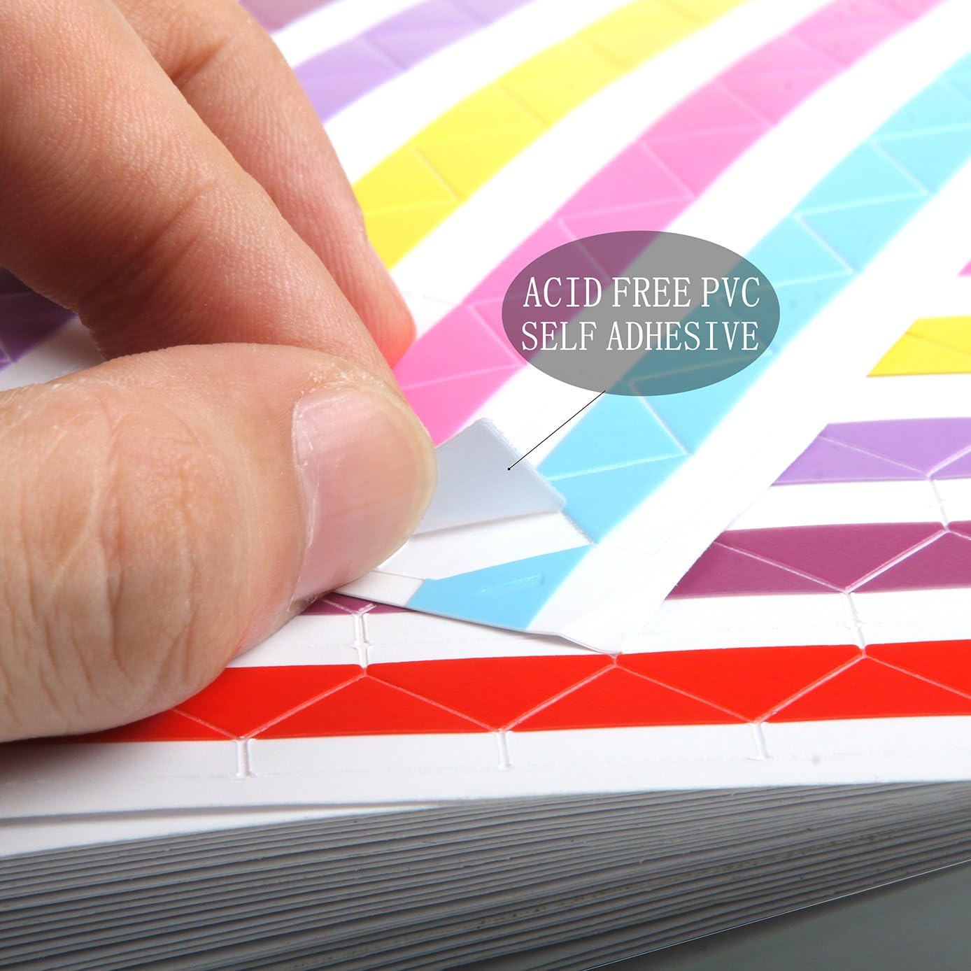 50 Sheets Self Adhesive Photo Corners - Hold 1275 Photos - 6 Colors 5100 pcs Photo Mounting Corner Stickers for Polaroid, Instax Foto of DIY Picture Scrapbook and Recollections Photo Album