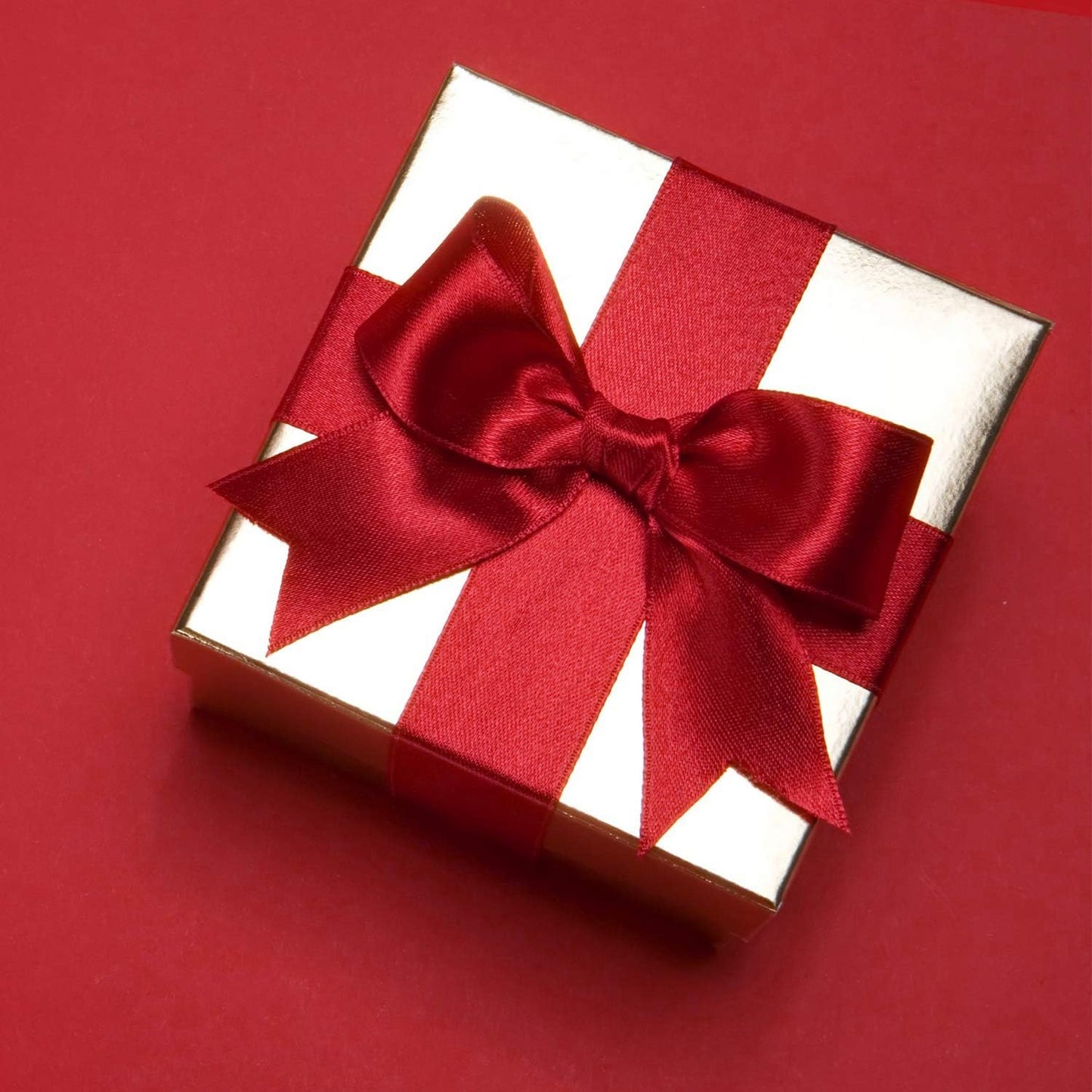 Humphrey's Craft 1-1/2 Inch Red Satin Ribbon Double Faced 25 Yards, Thick Silk Ribbon for Crafts Gift Wrapping DIY Bows Bouquet Decoration Sewing Christmas Tree Wedding and Invitation Card.