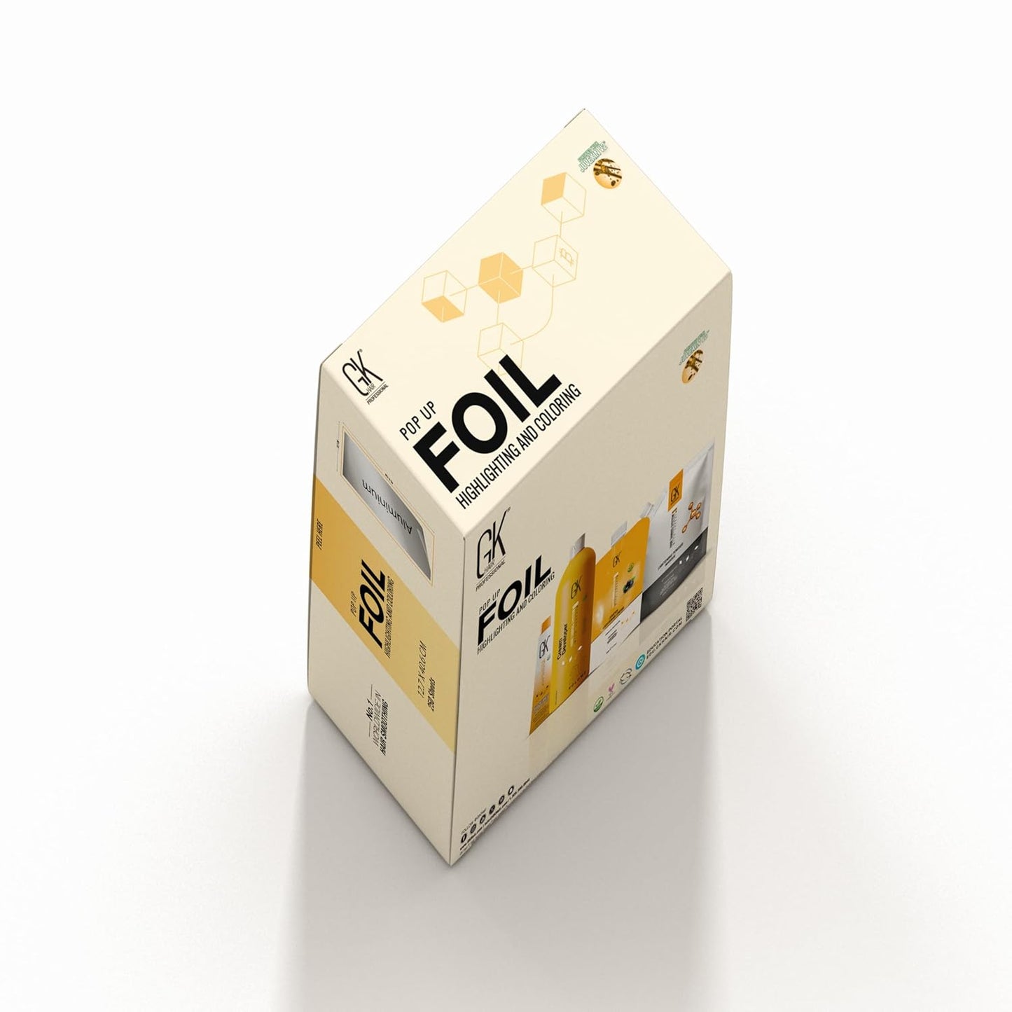 GK Hair Pop-up Foil with Box of 250 Sheets for Hairs Coloring – Premium Silver Aluminum Foil for Hair Highlighting, Coloring, and Dyeing