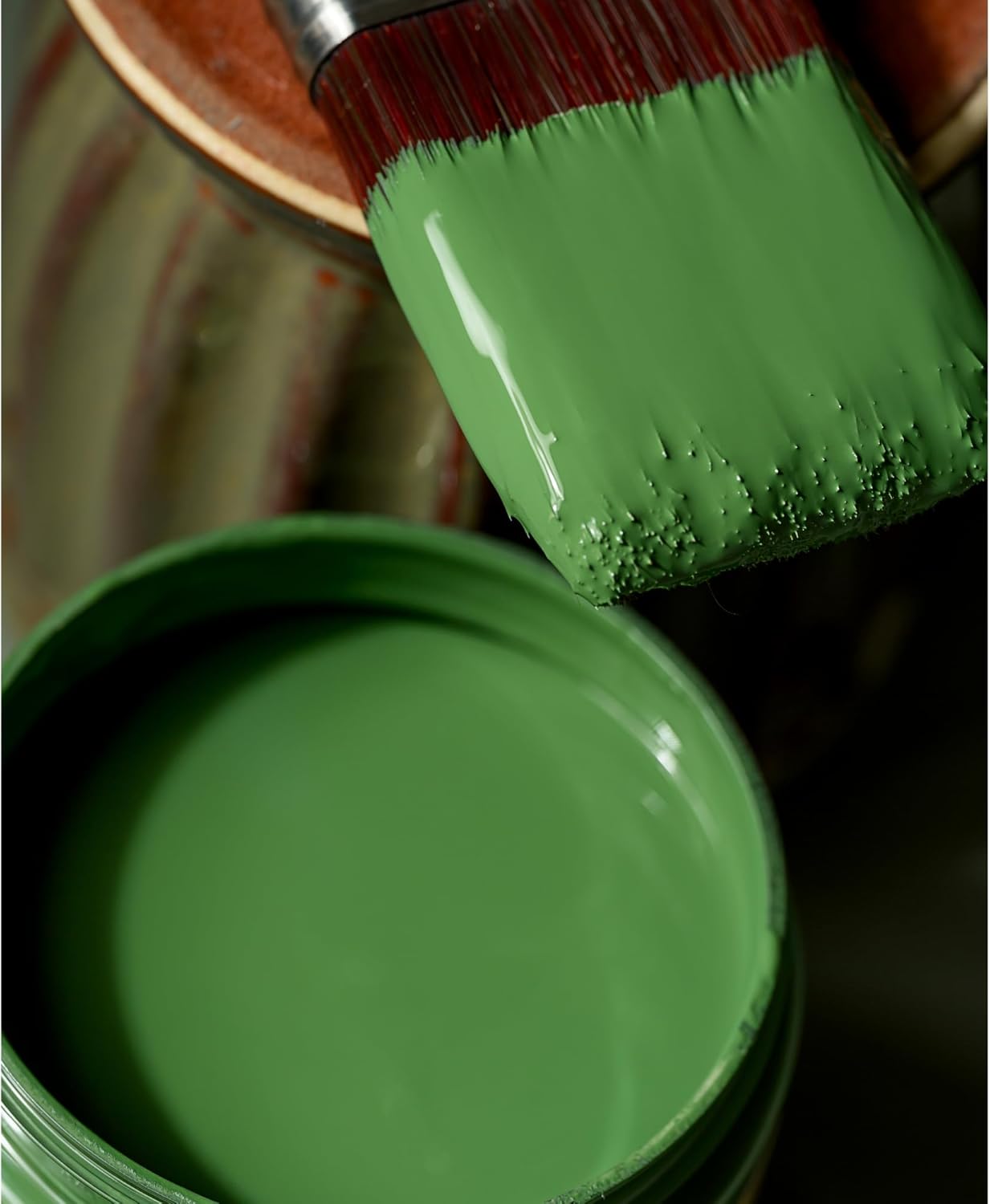 Dixie Belle Paint Company Chalk Finish Furniture Paint - English Ivy (8oz) - Matte Muted Green Chic Chalk Mineral DIY Furniture Paint