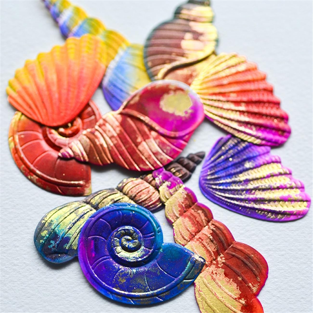 Mvchifay Cutting Dies for Card Making Metal Die-Cuts Scrapbooking Tool Hollow Frame DIY Craft Punch Template Embossing for Paper Album Decor (6-Shell Conch 11.1x9.7cm)