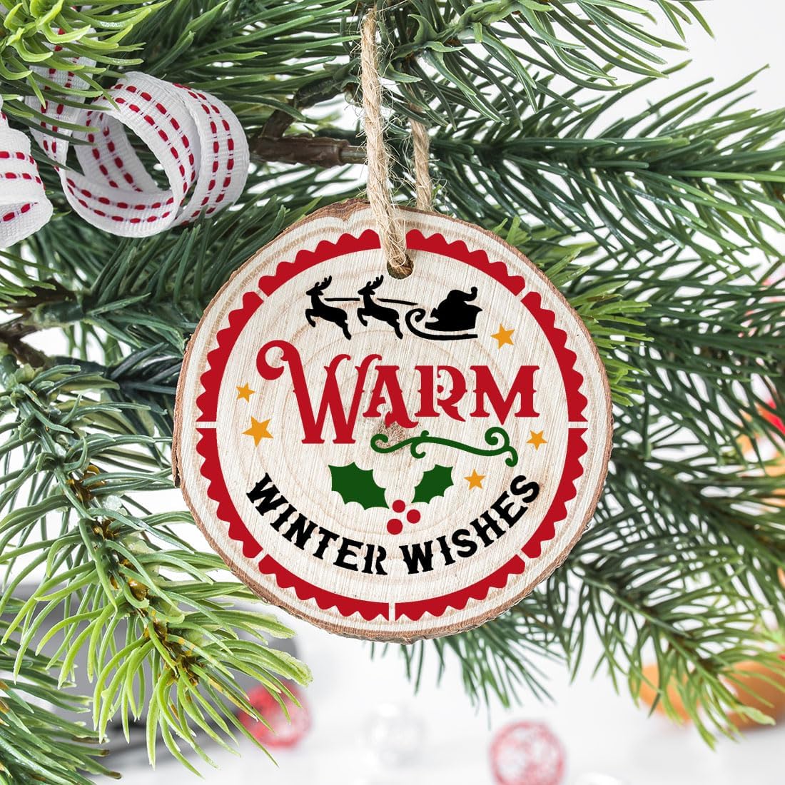 Small Christmas Stencils for Painting on Wood 4inch,Christmas Stencil Xmas Holiday Stencils for Crafts Decor