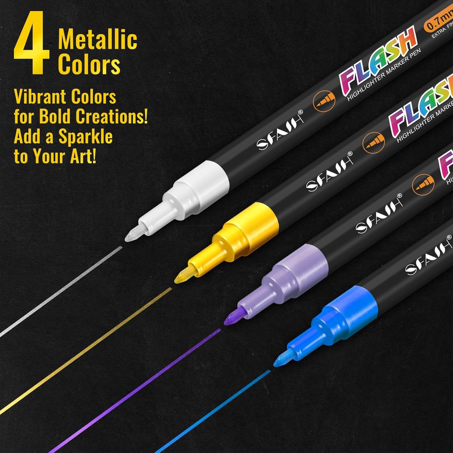 SFAIH Liquid Chalk Markers - 24 Colors 0.7-1mm Fine Tip, Non-Toxic Chalk Pens for Chalkboard Calendar, Acrylic, Glass, Menus, Labels, Signs, Wet Wipe, Zero Dust, Ideal for Home, Business or Bistro