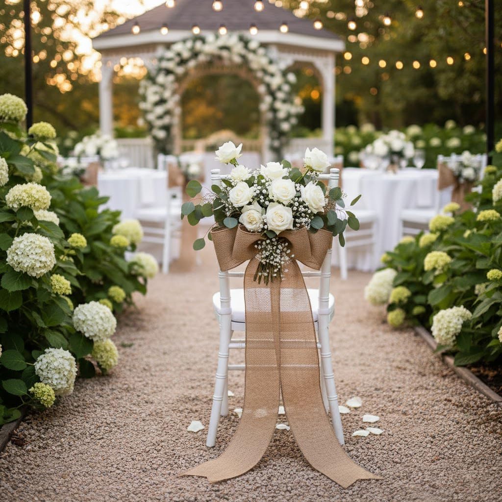 CT CRAFT LLC Burlap Fabric Wired Ribbon 3" x 20 Yards Natural Color for Christmas Home Wedding Decor Gift Wrapping Tree Topper Bow Wreath Bouquet DIY Crafts