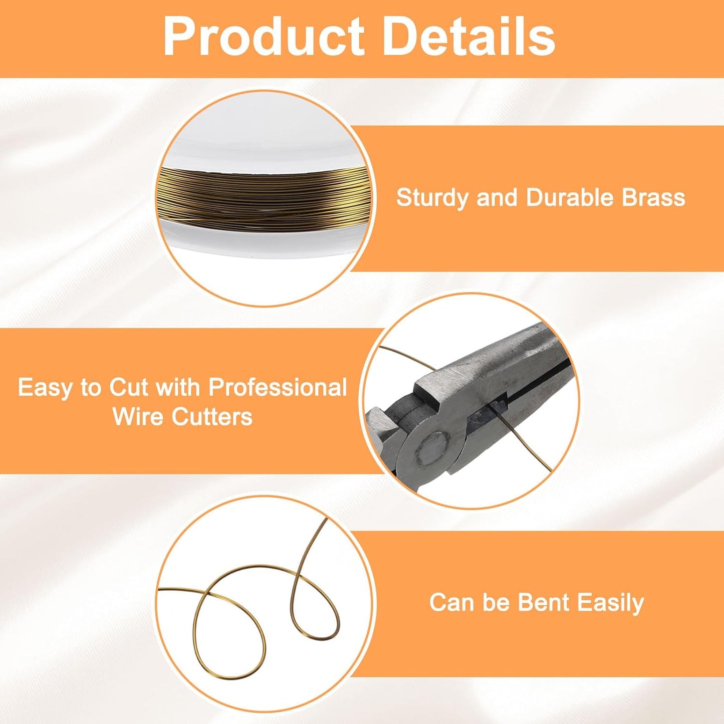 HARFINGTON 49ft Jewelry Wire, 28 Gauge (0.3mm) Brass Craft Soft Metal Tarnish Resistant Copper Beading Wire for Jewelry Making Supplies Crafting, Ancient Blue