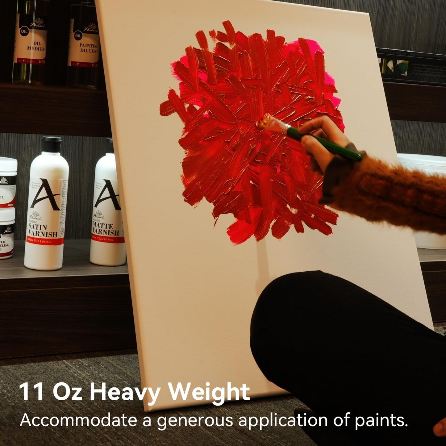 PHOENIX 16x20 Inch 2 Pack Artist Canvas - Large Stretched Canvases for Painting - 3/4 Inch Profile, 100% Cotton 11 Oz. Gesso Primed White Blank Professional Canvas Oil & Acrylic Paints