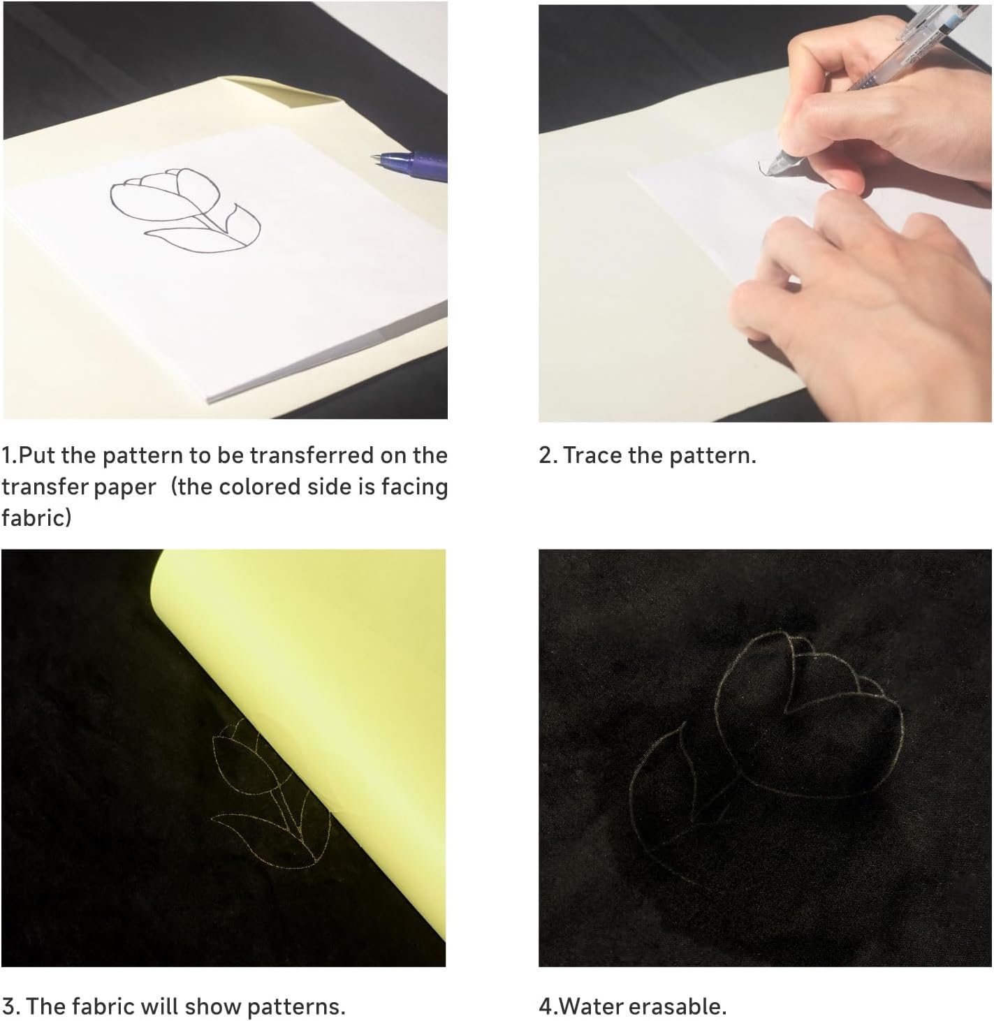 Kearing Dressmakers Tracing Paper Yellow/White Large Sized 82x57cm(32" x 22") Tracing Paper for Sewing, Fashion Design, Embroidery Tracing