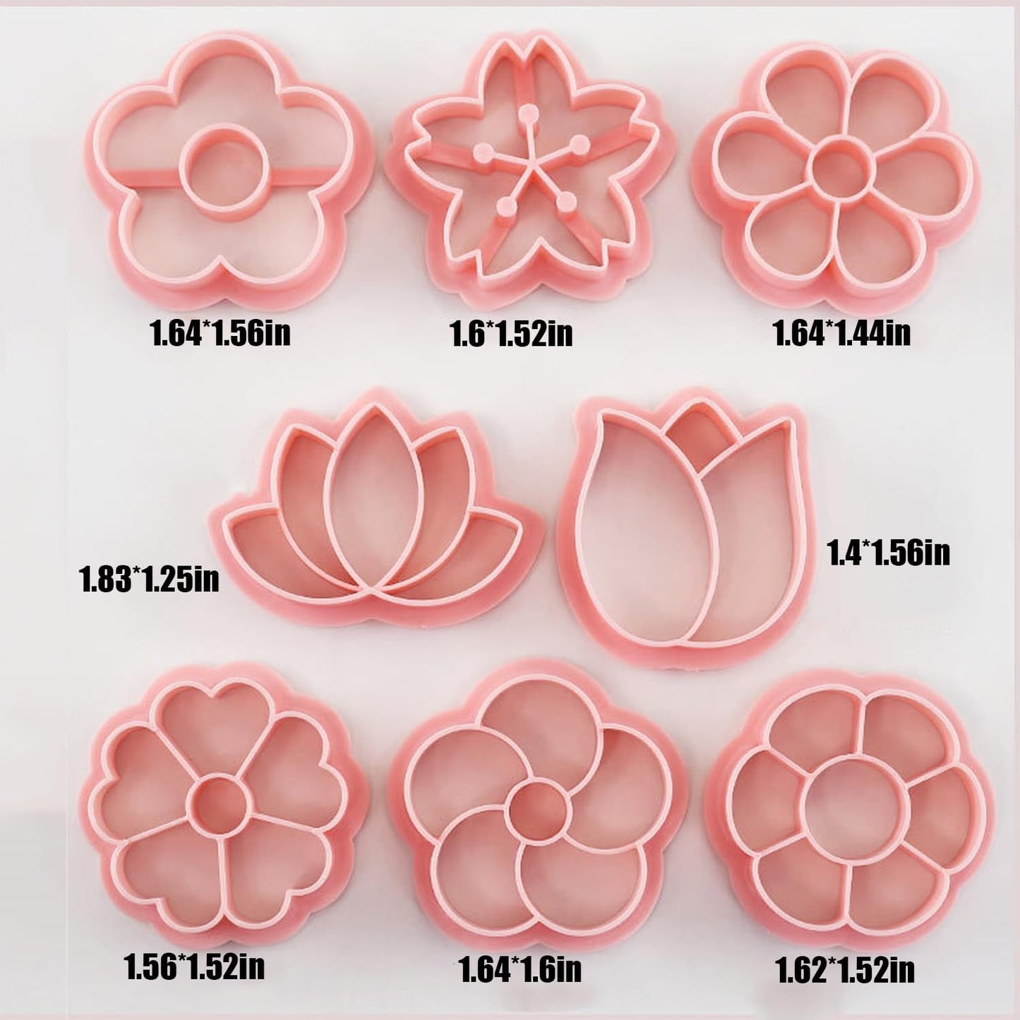 Flower Cookie Cutters Set, 3D Pressable Cookie Cutters Small Flower Biscuit Cutters Cake Baking Fondant Embosser Stamps Birthday Party DIY Cake Decorating Tools (flower)