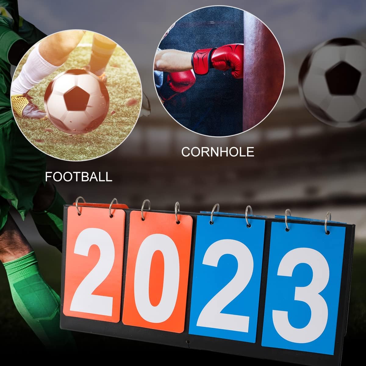 Portable Table Top Scoreboard Flipper, Multi Sports Score Flip Scoreboard Score Keeper