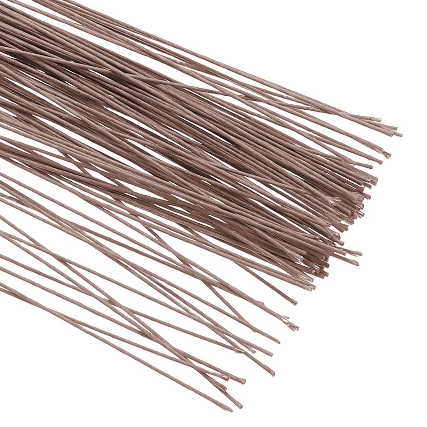 PATIKIL 20 Gauge 16" Floral Stem Wire, 100 Pcs Paper Wrapped Iron Artificial Flower Stem Accessories for DIY Bouquet Stem and Craft Decoration, Brown