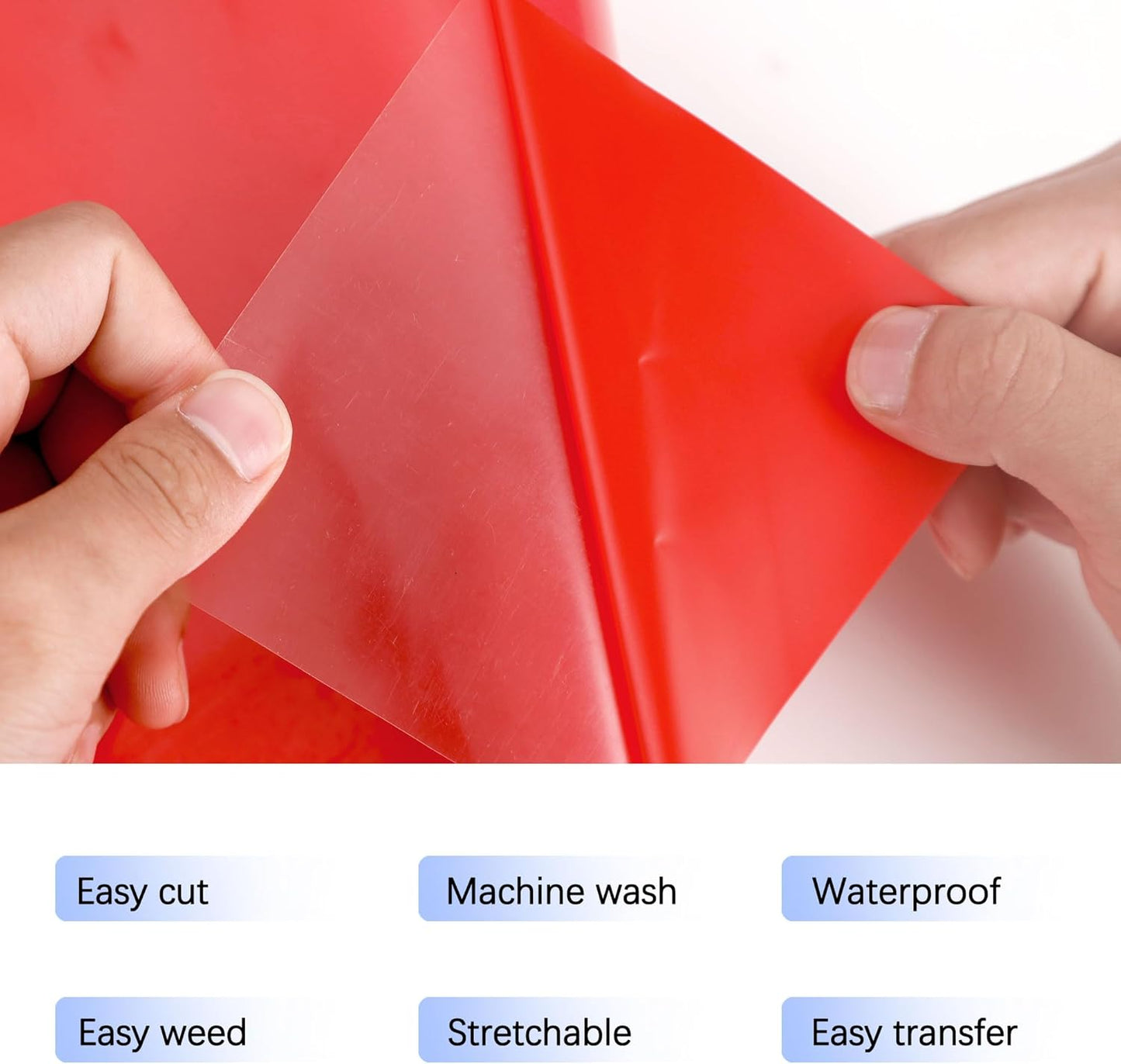 RENLITONG Matte Red Iron on Vinyl Roll - 12Inch x 13ft HTV Heat Transfer Vinyl for T-Shirt, HTV Rolls for All Cutter Machine - Easy to Cut & Weed for Heat Transfer Design