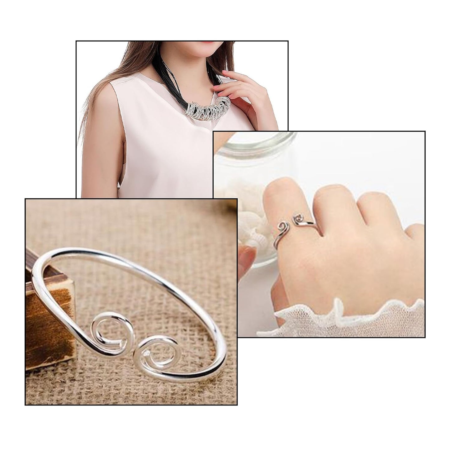 12 Gauge(2mm) Aluminum Wire 35 Yards Anodized Metal Wire for Bonsai Armature Crafting Sculpting Jewelry Craft Making Beading Floral (Silver, 12 Gauge)