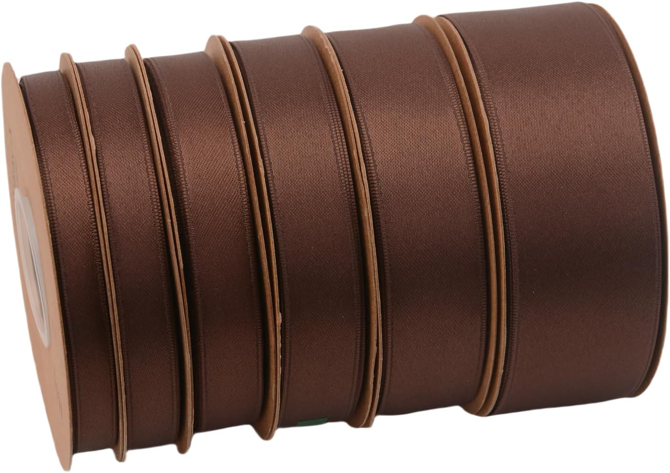 Double Side Satin Ribbon, Continuous 20 Yards,Use for Craft Bows Bouquet, Gift Wrapping, Wedding Decoration, Floral Arrangement (Coffee, 4/5 inch)