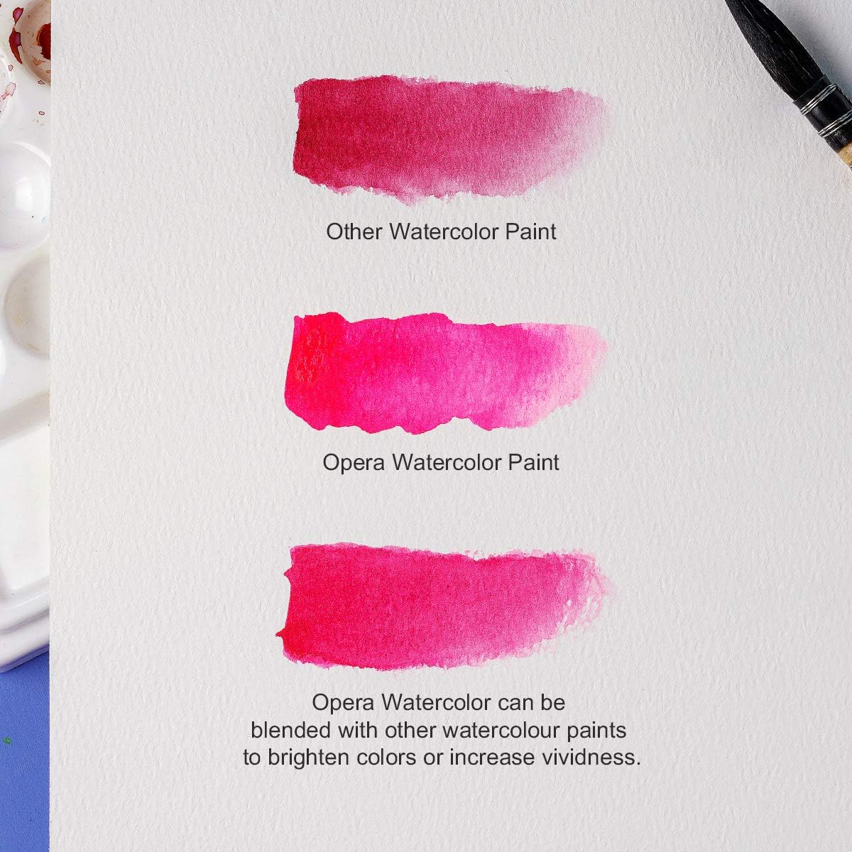 Paul Rubens Watercolor Paint 14 Vibrant Neon Colors Watercolor Tubes, 5ml Each Tube, Art Supplies for Watercolor Painting, Comic, Illustration, Decoration