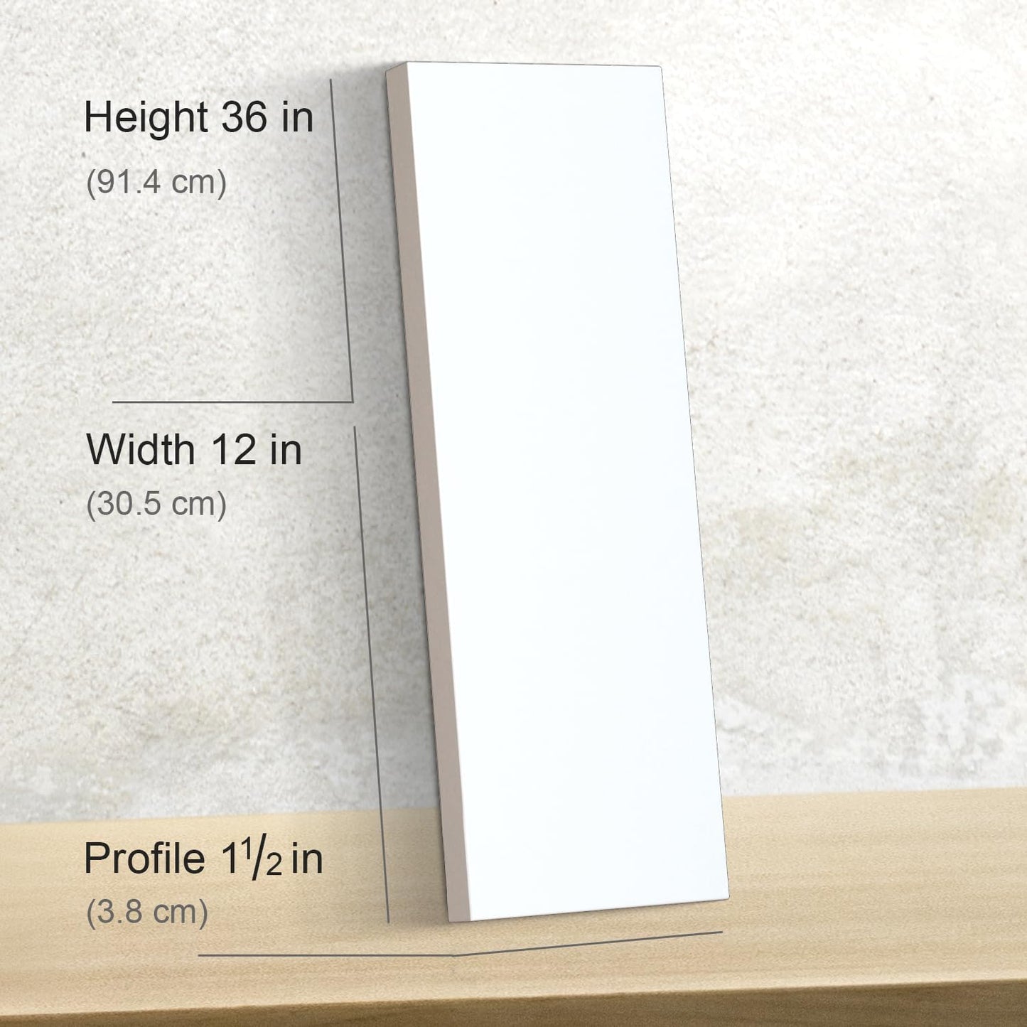 PHOENIX 12x36 Inch 3 Pack Gallery Canvas - 1.5 in Thick Extra Large Skinny Canvases for Painting - Deep Edge 100% Cotton 11 Oz. Gesso Primed White Blank Professional Canvas Oil & Acrylic Paints