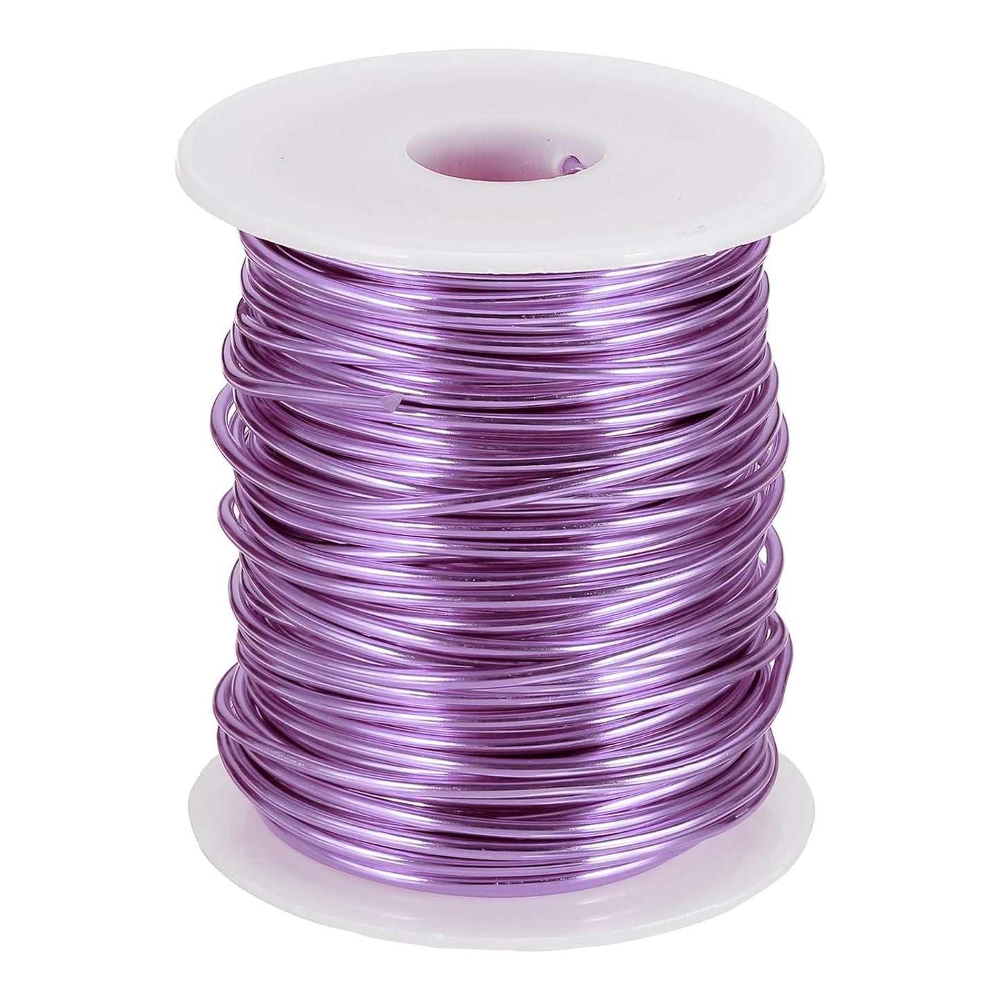 uxcell 12 Gauge / 2mm Anodized Aluminum Wire for Jewelry Craft Making, 102 Feet Bendable Flexible Wire for DIY Home Decor Gardening Sculpture, Light Purple