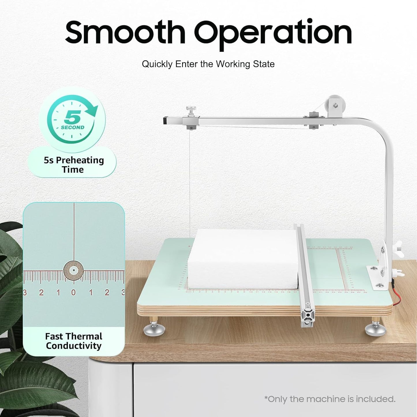 72W Electric Hot Wire Foam Cutter, Tabletop Portable Lightweight Foam Cutting Machine, Styrofoam Polystyrene Cutting Tool Set with Adjustable Dial and Temperature