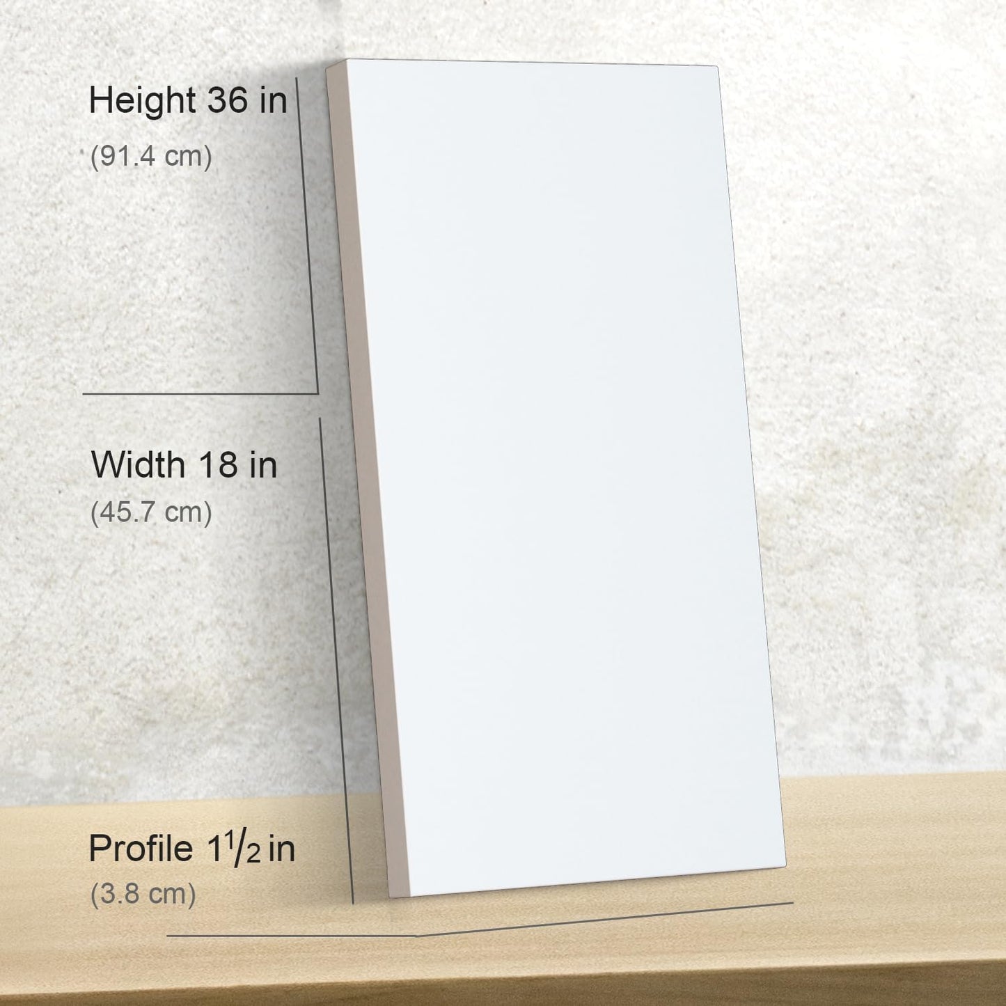 PHOENIX 18x36 Inch 2 Pack Gallery Canvas - 1.5 in Thick Extra Large Long Canvases for Painting - Deep Edge 100% Cotton 11 Oz. Gesso Primed White Blank Professional Canvas Oil & Acrylic Paints