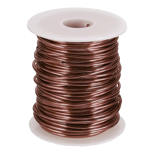 uxcell 12 Gauge / 2mm Anodized Aluminum Wire for Jewelry Craft Making, 102 Feet Bendable Flexible Wire for DIY Home Decor Gardening Sculpture, Bronze