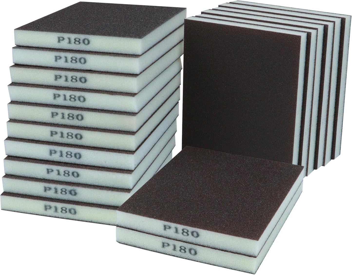 18pcs Sanding Sponge 180 grit Soft Sanding Block Washable and Reusable, Double-Sided Sponge Sanding Blocks Wet Dry Sandpaper Pad for Wood Metal FurniturePaint