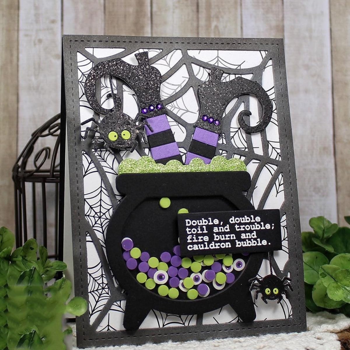 Cutting Dies Metal Stencils Scrapbooking Tools Flowers Lace Frame DIY Embossing Template for Paper Card Making Album Arts Crafts Supplies (Halloween Spider Web Frame-11.1x14.3cm)