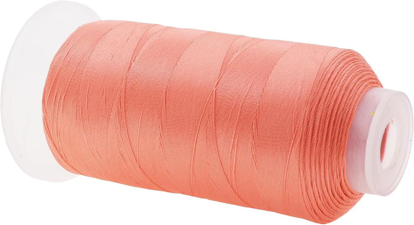 Mandala Crafts Blush Heavy Duty Thread -1500 Yds Tex 70 Thread for Sewing Drapery Jeans Leather Hair - Bonded Polyester Thread Outdoor Marine Upholstery Threads