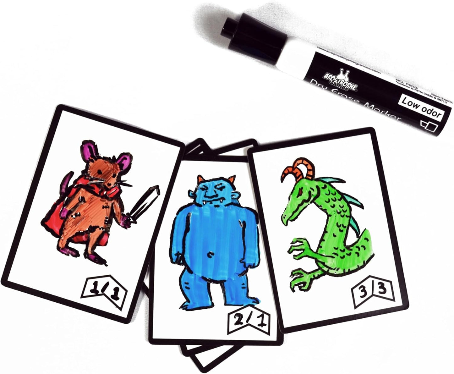 Apostrophe Games Dry Erase MTG Tokens Set of 40 Cards – Reusable Proxies/Tokens for Trading Card Games