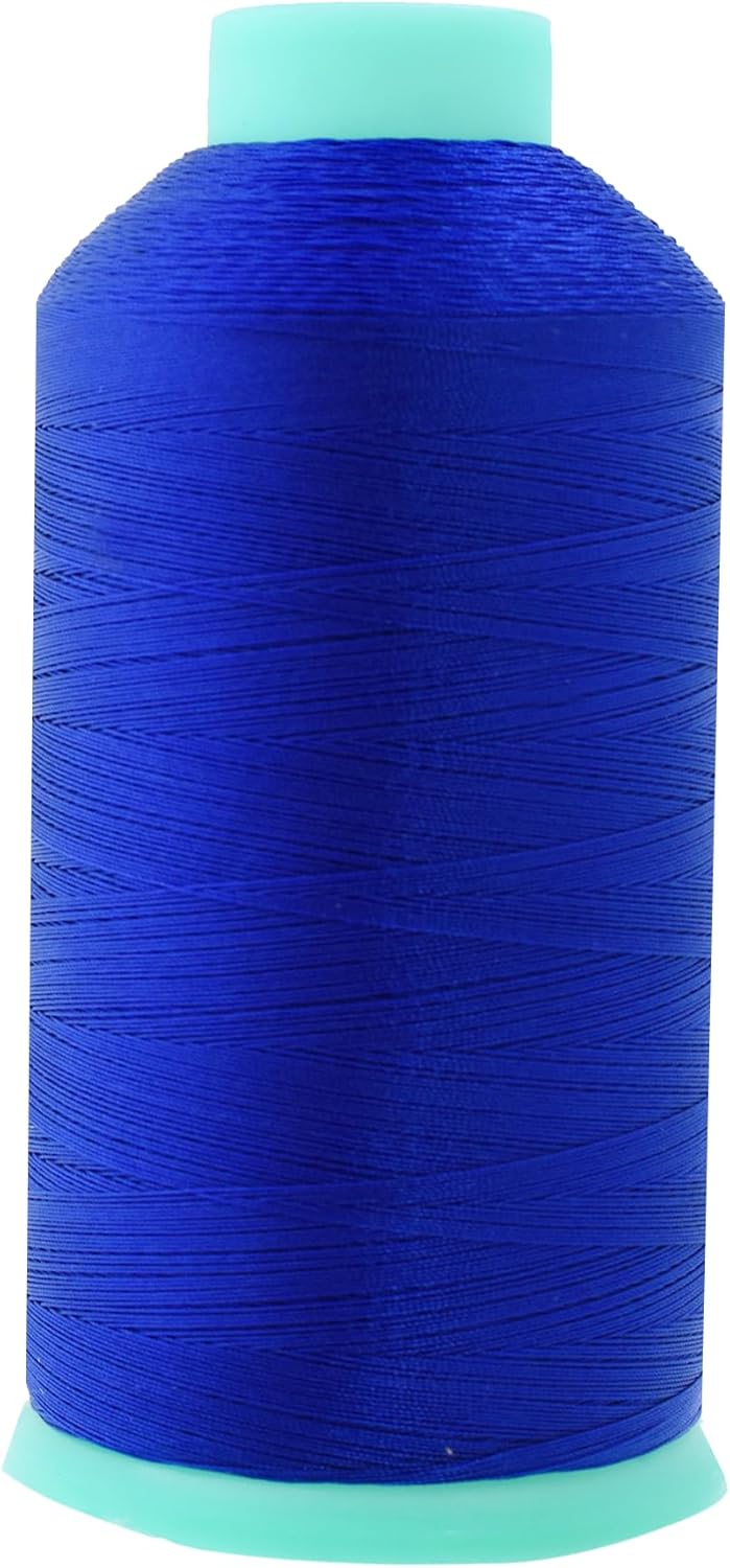Mandala Crafts Bonded Nylon Thread Royal Blue Heavy Duty Sewing Threads - 2843 YDs Size 46 210D T45 Tex 45 Thread for Leather Jeans Weaving Outdoor Marine Upholstery Threads