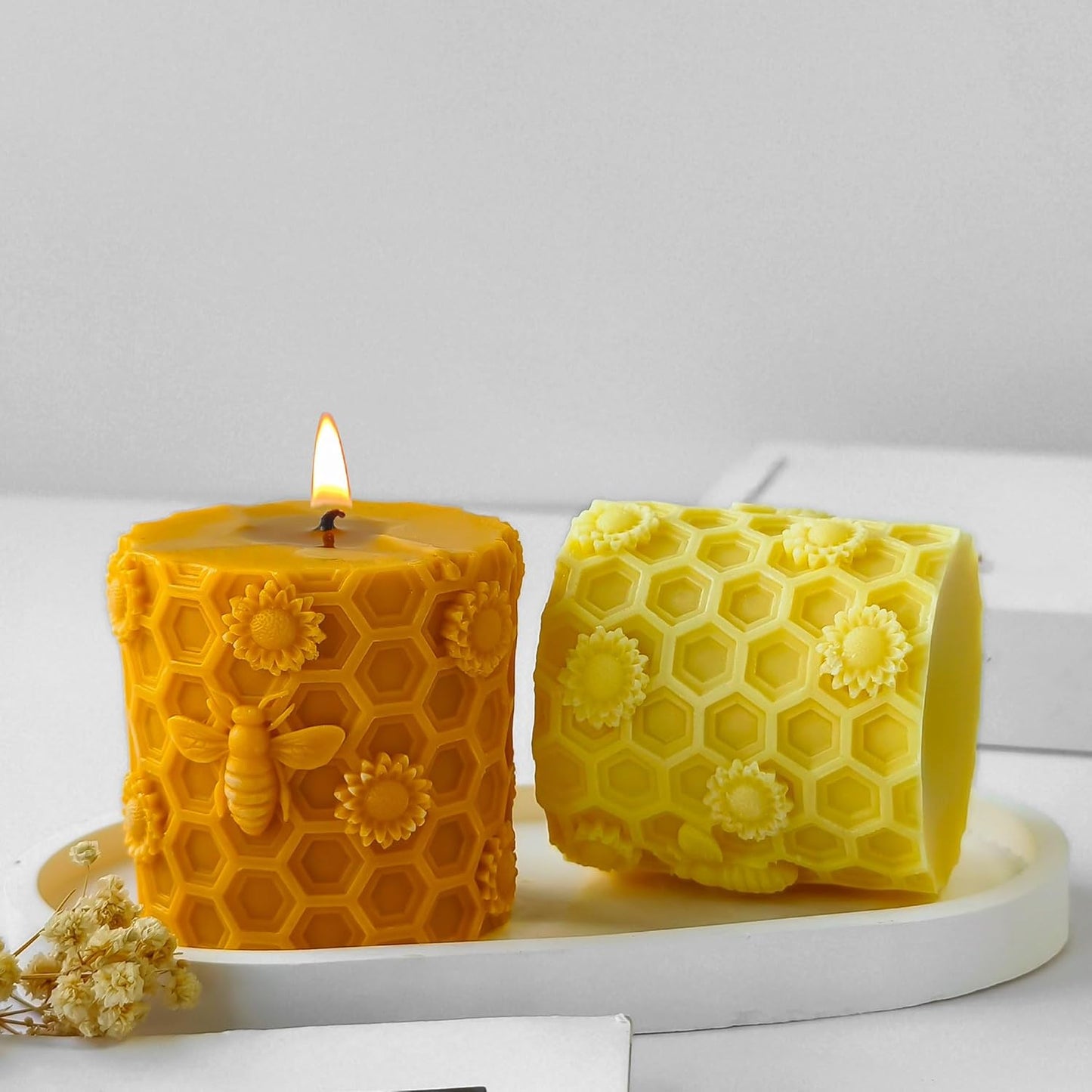 Honeybee Honeycomb & Animal Candle & Resin Casting Molds - 3D Silicone Molds for Candle Making & Jewelry Resin Craft Supplies