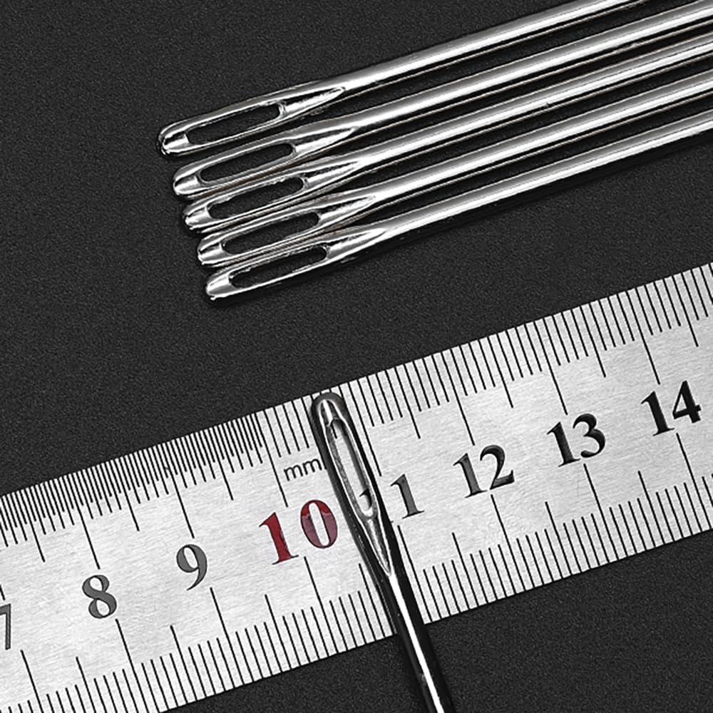 4" Professional Upholstery Needle 10cm length 3mm thickness, Big Eye Hand Sewing Needles for Stitching and Crafting Projects